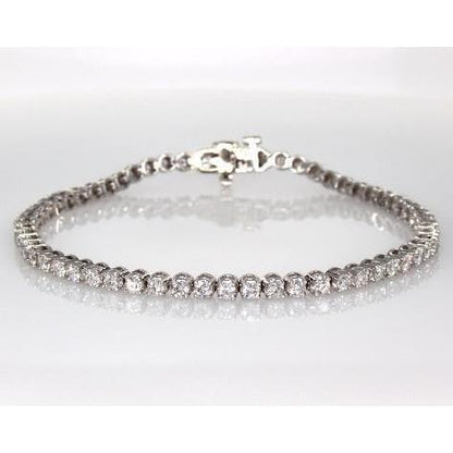 5 Carats Round Diamond Tennis Bracelet Women White Gold Jewelry Tennis Bracelet