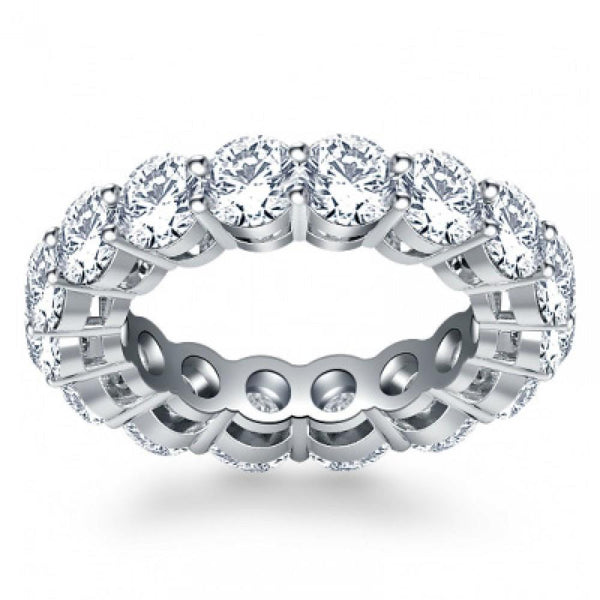 5 Carats Round Diamond Wedding Band Ring White Gold Jewelry Eternity Band