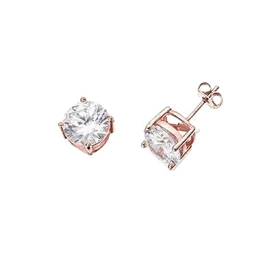 Sparkling Unique Stud Earrings White Gold Diamond 