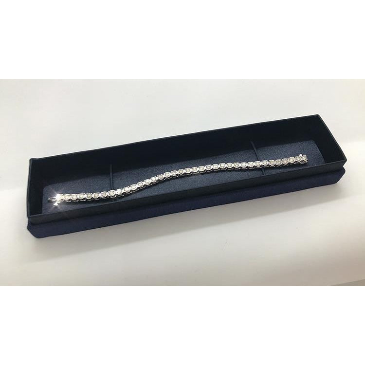 Tennis Bracelet 5.40 Carats 4 Prong Set White Round Diamond Tennis Bracelet