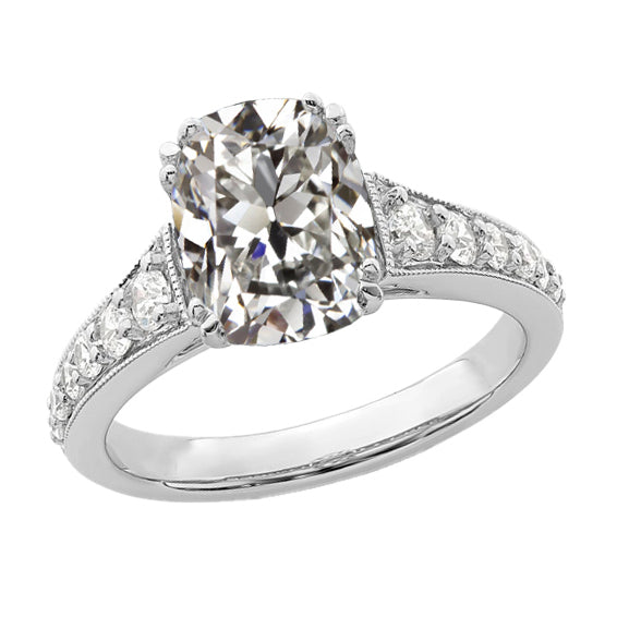 Diamond Old Miner Engagement Ring
