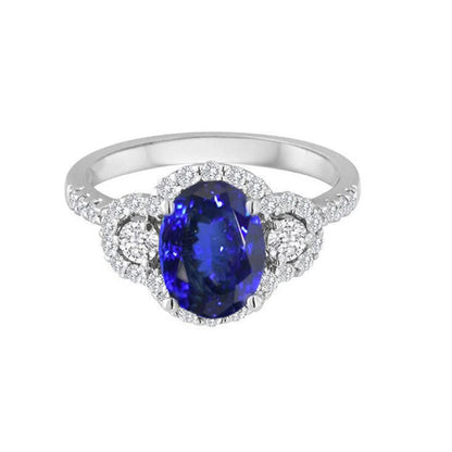  Best Quality  Tanzanite And Diamonds   Gold White New