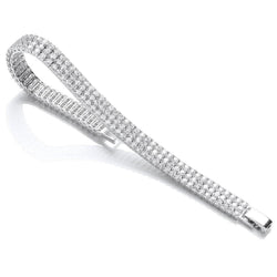 10 Ct Round Brilliant Cut Natural Earth Mined Diamonds Tennis Bracelet White Gold 14K
