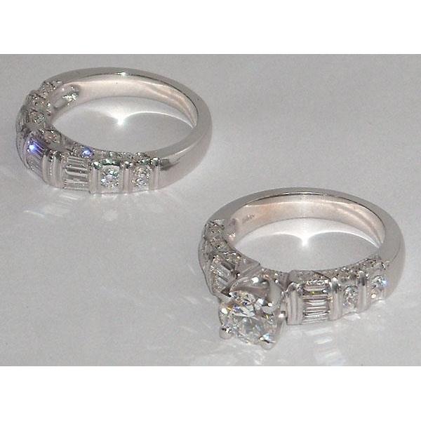 5.01 Carats Diamond Bridal Jewelry Engagement Set Ring And Band Engagement Ring Set