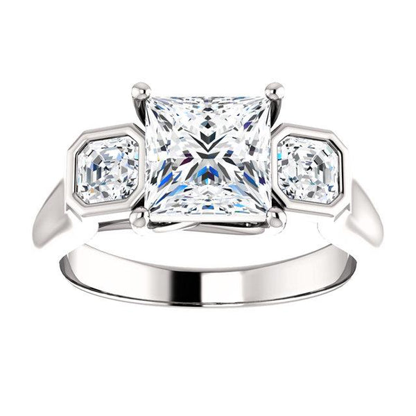 Three Stone Ring 2.21 Carat Three Stone Diamond Engagement Ring