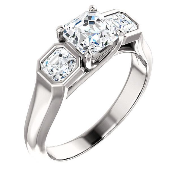 2.21 Carat Three Stone Diamond Engagement Ring Three Stone Ring