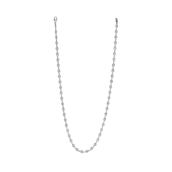 5.25 Carat Diamonds 18 Necklace Pendant Bezel Set Jewelry White Gold 14K Pendant