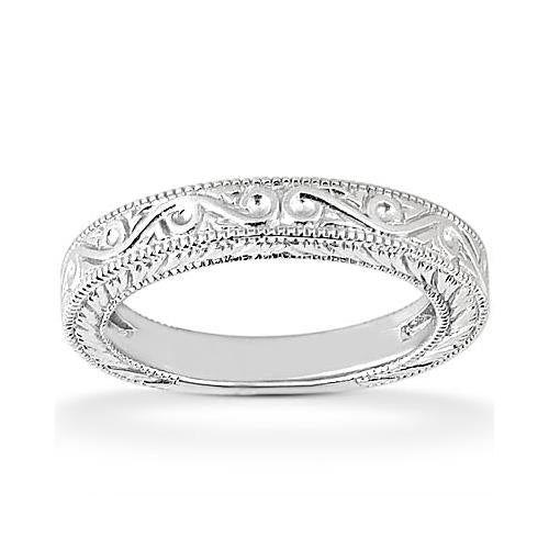 Engagement Ring Set 1 Carat Diamond Solitaire Wedding Ring Band Set F VS1