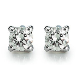 5.50 Carats Brilliant Cut Lab Grown Diamonds Studs Earrings Gold White 14K New