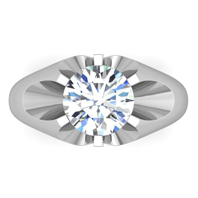 Products 3 Carat Big Diamond Solitaire Men Ring White Gold