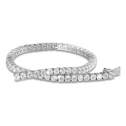 5.61 Carats White Gold 14K Sparkling Round Cut Diamond Tennis Bracelet D/E Vvs1/Vvs2 Solid Tennis Bracelet