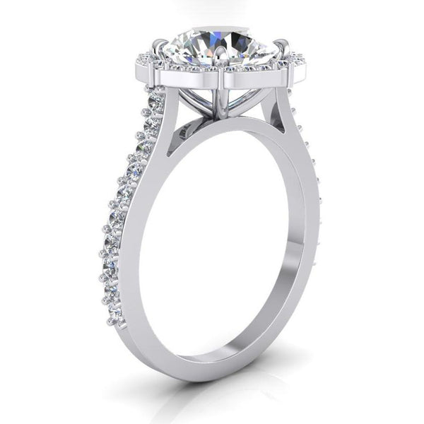 Halo Diamond Ring 3 Carats
