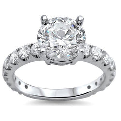 5.75 Ct Gorgeous Round Big Diamond Engagement Ring White Gold