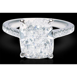 Cushion Diamond Engagement Ring 5.75 Carats Ladies Jewelry New