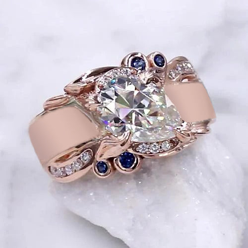 Rose Gold Diamond Ring 2.25 Carats