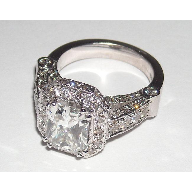 8.51 Carat Diamond Engagement Band Set Radiant Cut