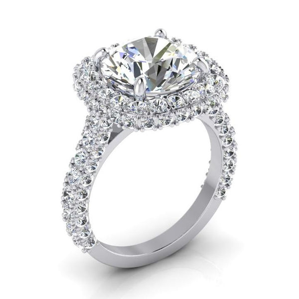 Products 4.50 Carats Halo Diamond Ring Success