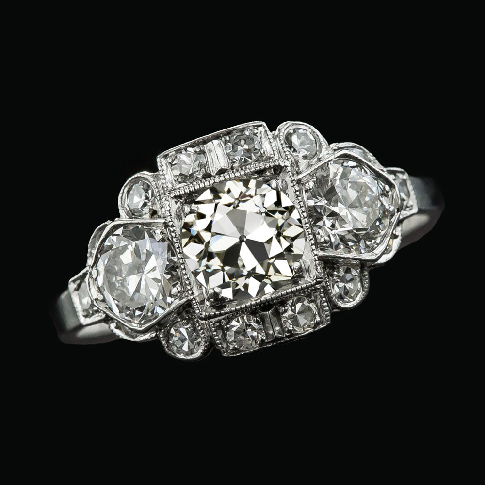 5 Carats Old Miner Round Diamond Ring