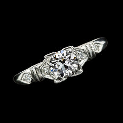 5 Stone Round Old Miner Real Natural Earth Mined Diamond Ring 2.25 Carats White Gold 14K