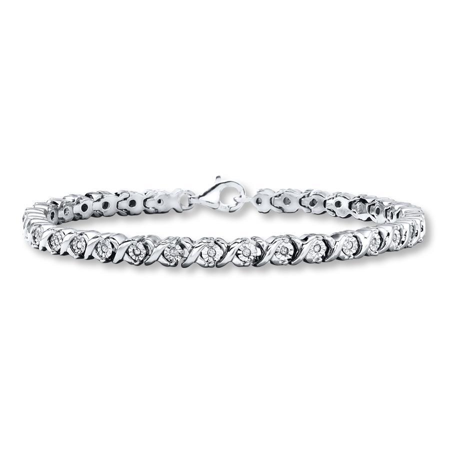 5 Carats Round Cut Lab Grown Diamond Ladies Tennis Bracelet White Gold 14K