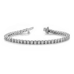 6.90 Carats Round Lab Grown Diamond Basic Tennis Bracelet White Gold
