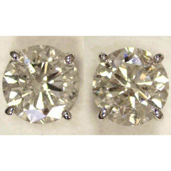 6 Ct Big Diamonds Stud Earrings White Gold New G SI1
