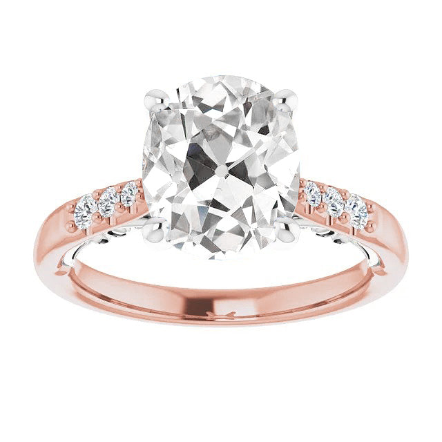 Engagement Round & Cushion Old Miner Diamonds