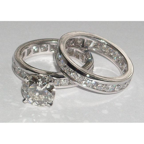 6.01 Carats Diamond Engagement Fancy Ring And Band Set Engagement Ring Set