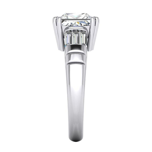  Diamond Ring 4.50 Ct. Diamond Three Stone Gold Engagement Ring