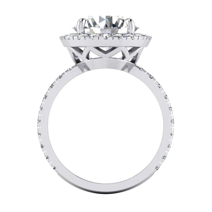 4.50 Carats Round Diamond Anniversary  Setting