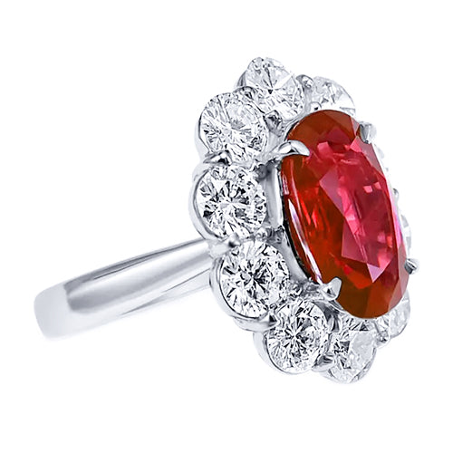 Ruby With Diamond Wedding Ring White Gold  Fine Jewelry