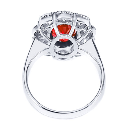 Ruby With Diamond Wedding Ring White 