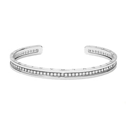 6.4 Ct Round Natural Earth Mined Diamond Women Cuff Bangle Bracelet 14K White Gold