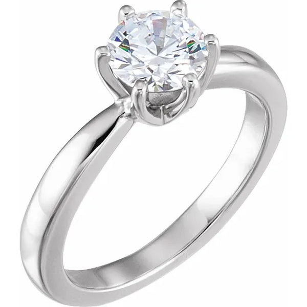  Lady’s Sparkling Unique Solitaire White Gold Diamond Anniversary Ring 