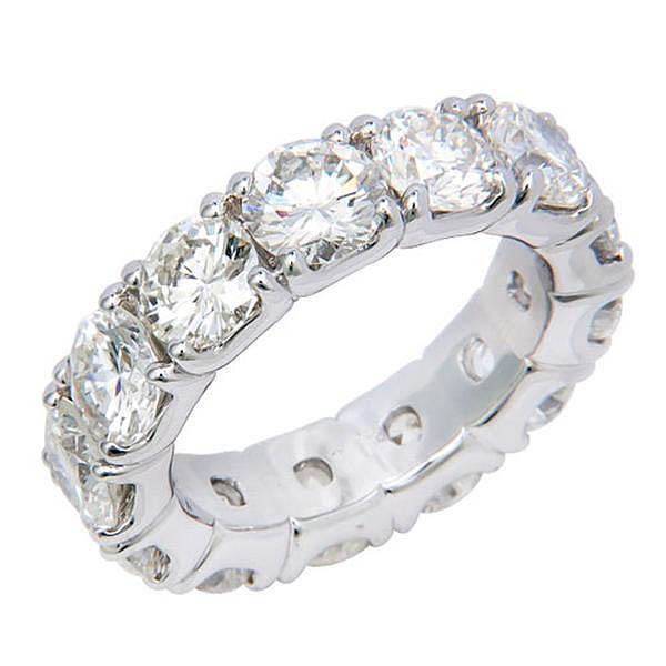 6.5 Ct Round Four Prong Set Diamond Eternity Band Women Gold Jewelry Eternity Band
