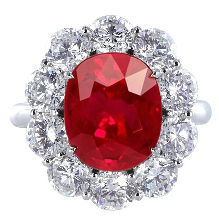   Ruby With Diamond Wedding Ring White Gold   Fine Jewelry Gemstone Ring