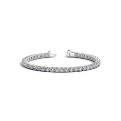 Genuine  6.60 Carats Sparkling Round Cut Diamonds Tennis Bracelet White Gold