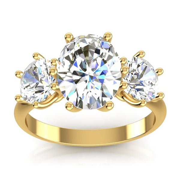 Three Stone Oval Diamond Ring