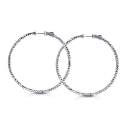 7 cms Diamond Hoops 3 Inches