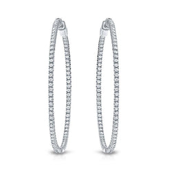 7 cms Diamond Hoops 3 Inches
