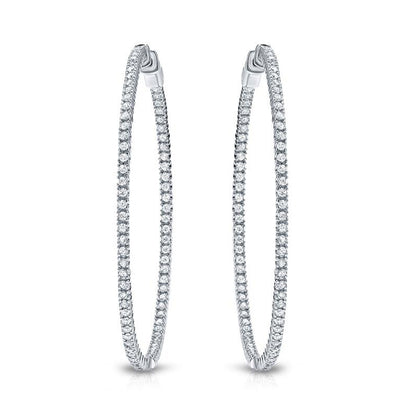 7 cms Diamond Hoops 3 Inches