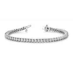 6 Carats Round Lab Grown Diamonds Tennis Bracelet White Gold Jewelry New