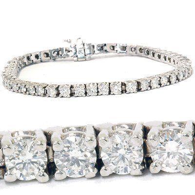 7 Carats Round Cut Diamond Tennis Bracelet Solid White Gold 14K Tennis Bracelet