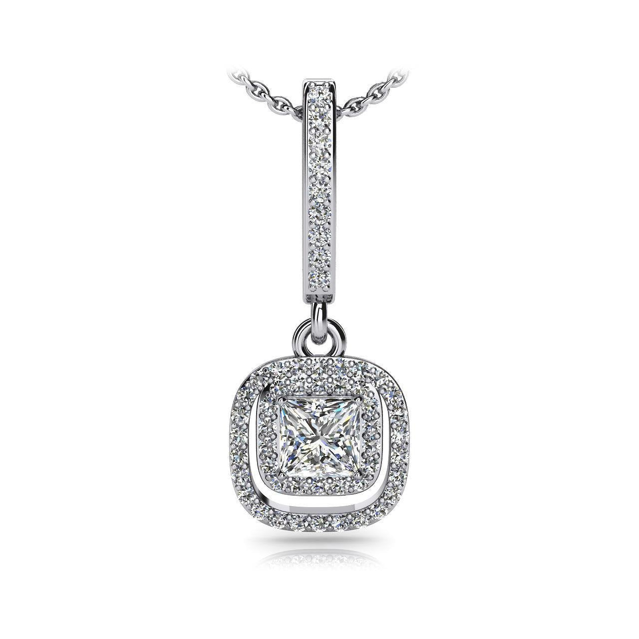 7 Ct Gorgeous Diamonds Day To Night Drop Pendant Necklace White Gold Pendant