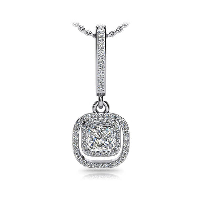 7 Ct Gorgeous Diamonds Day To Night Drop Pendant Necklace White Gold Pendant