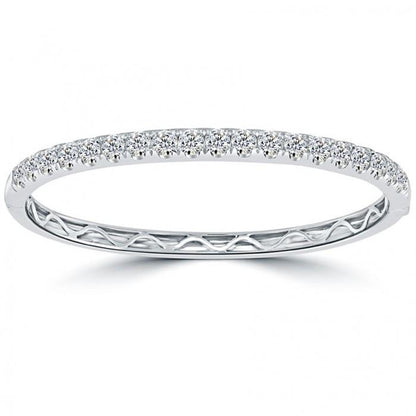 7 Ct Round Diamond Bangle White Gold Jewelry Bangle