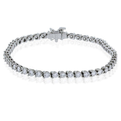 7.50 Carats Tennis Bracelet White Gold 14K Natural Earth Mined Diamond
