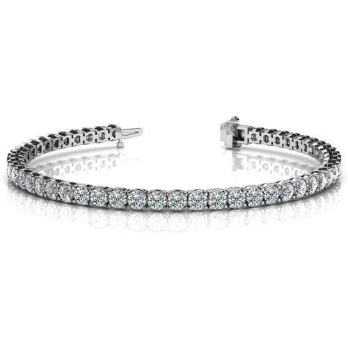 7.50 Ct Brilliant Cut Lab Grown Diamond Tennis Bracelet White Gold