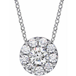 7 Carats Sparkling Round Brilliant Cut Diamonds Necklace Pendant
