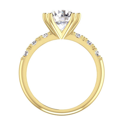 Women’s Round Old Cut Natural Earth Mined Diamond Ring 3.50 Carats White Gold 14K